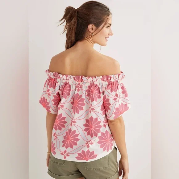 New Women’s Maeve Embroidered Off-The-Shoulder Blouse By Anthropologie!!🔥🔥🔥 - Picture 3 of 15